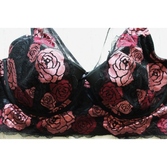 NWOT CACIQUE Lane Bryant Lace Lightly Lined French Balconette Bra, Size 44DDD - Picture 7 of 11